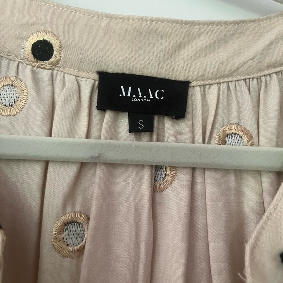 MAAC LONDON Women’s size small Cream Dress with Black Polka Dots - Picture 2 of 6